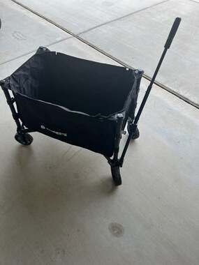 Raynesys 3-in-1 Collapsible Folding Wagon Cart with Wheels, 220lbs Capacity, Bla